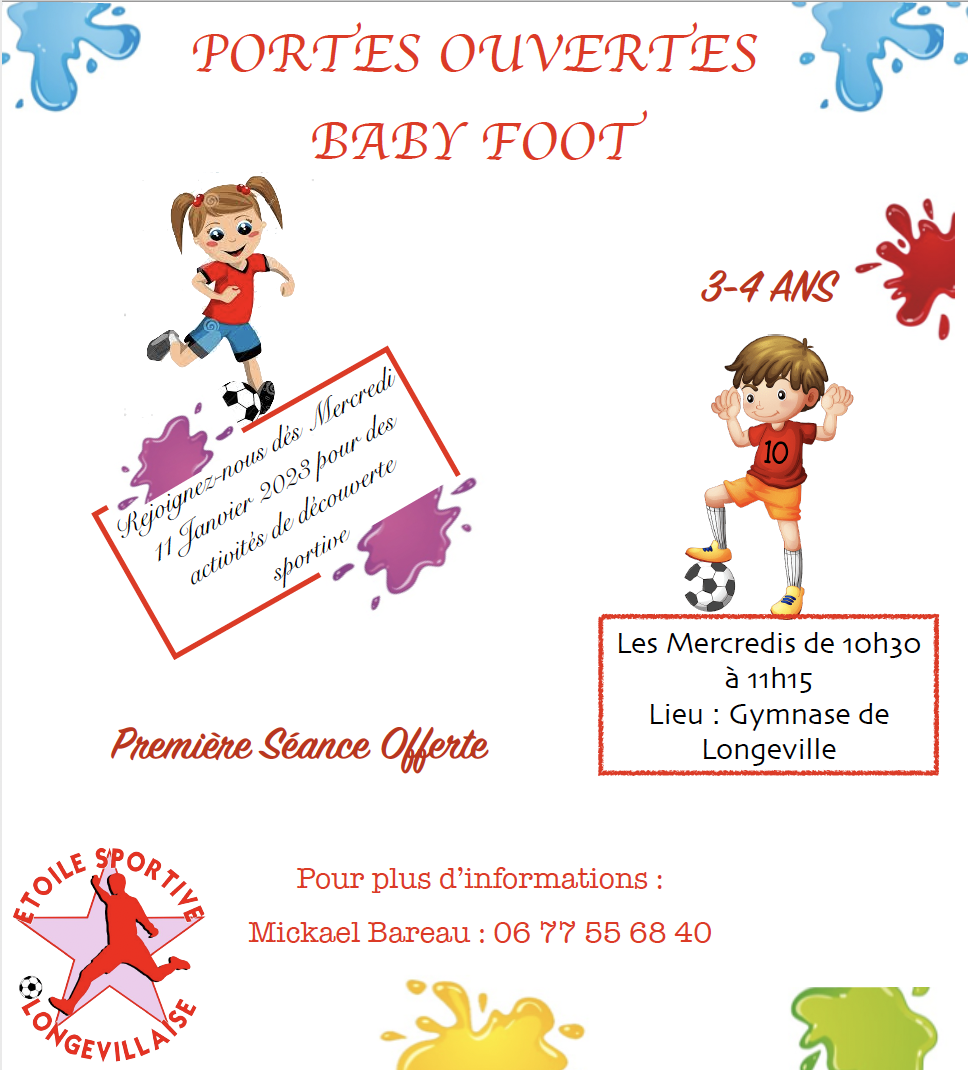 Actualit Portes Ouvertes Baby Foot Club Football Etoile Sportive