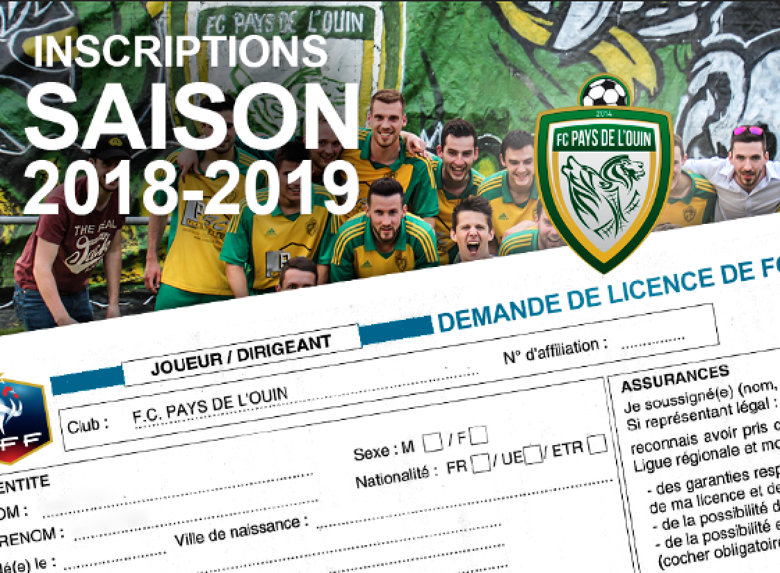 Actualité SIGNATURE LICENCES 2018 2019 club Football Football Club