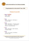 PROGRAMME DU WEEK-END DU 07 MARS 2020