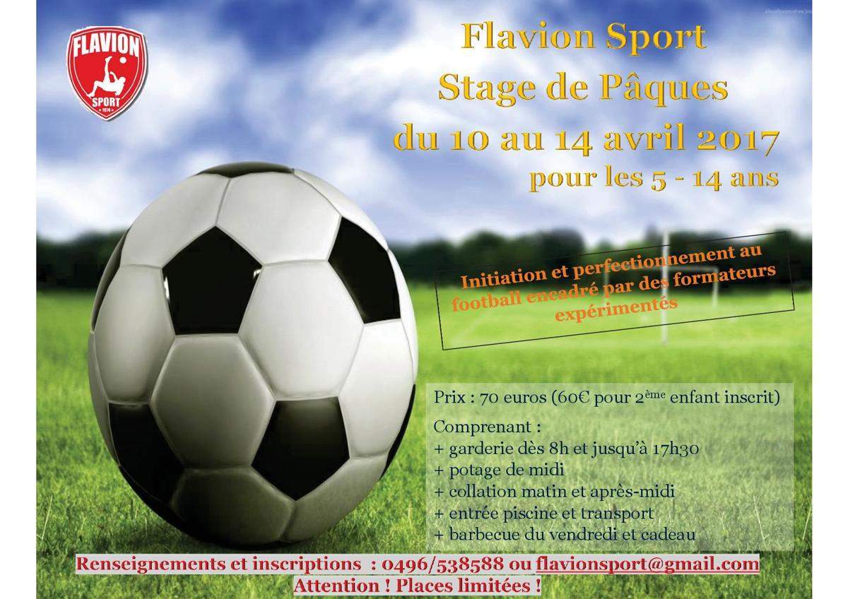 Actualité Stage De Pâques Club Football Flavion Sport Footeo 1159