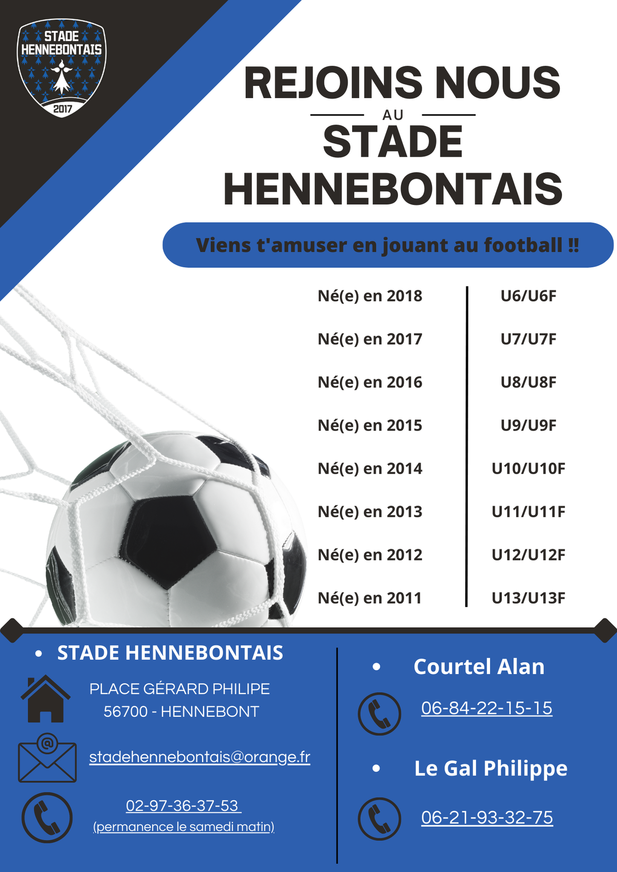 Actualité - Rejoins Nous Au Stade Hennebontais - Club Football STADE ...