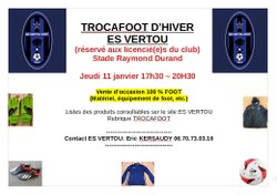 TROCAFOOT D'HIVER ce jeudi 11/01/24 - Étoile Sportive Vertou Foot