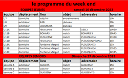 Programme WE   / 16 - 17 décembre 2023 - Légion Saint Pierre