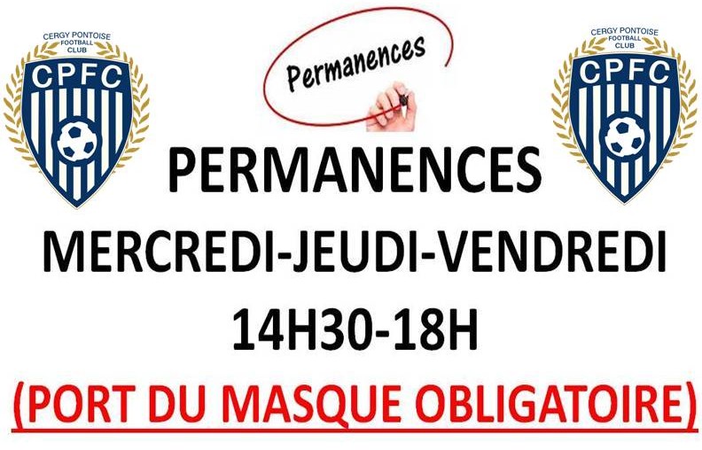 Actualite Permanences Pour Les Dossiers 19 Club Football Cergy Pontoise Fc Footeo