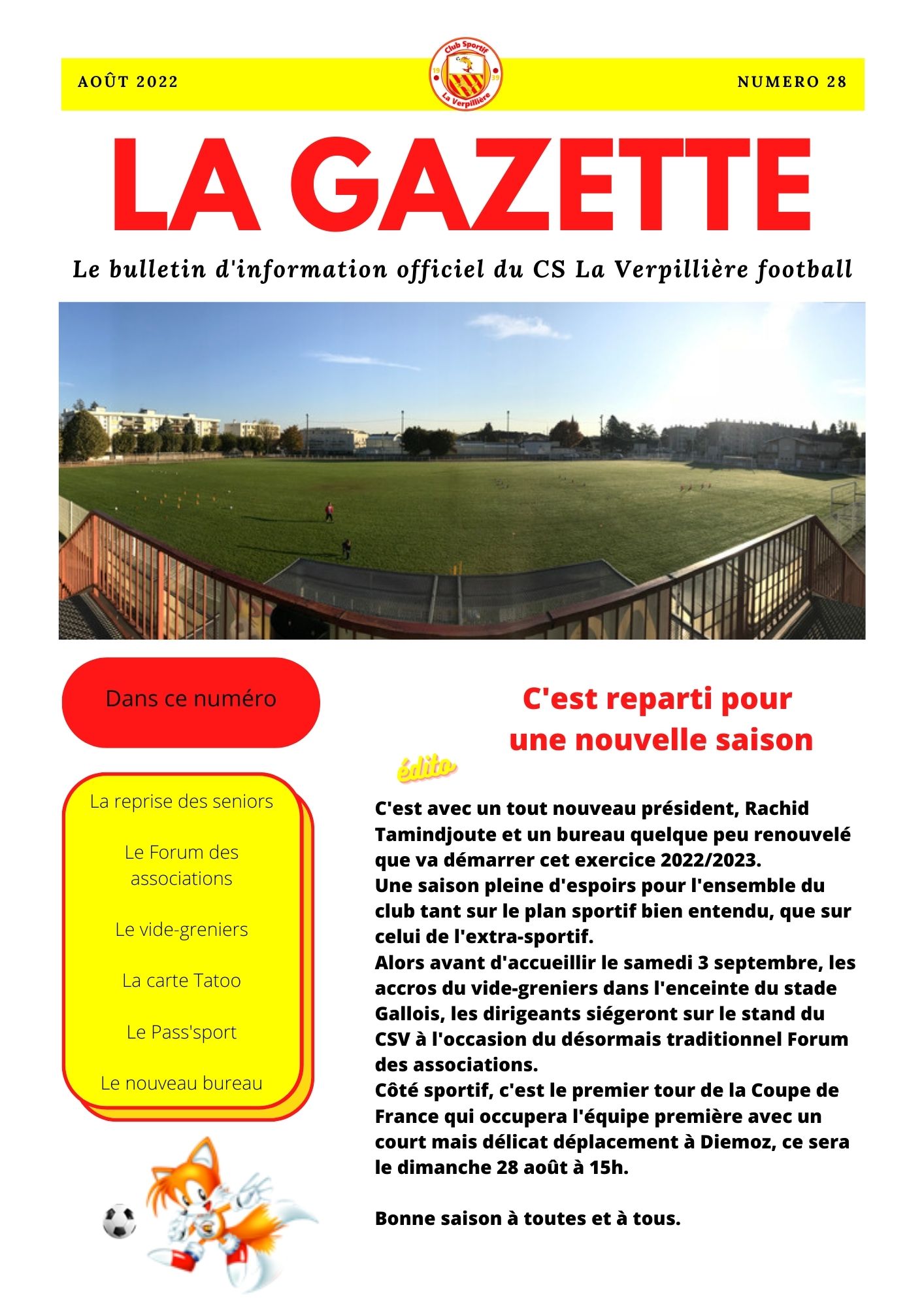 Actualité - La Gazette du CSV N° 28 - club Football Club Sportif de la  Verpillière - Footeo