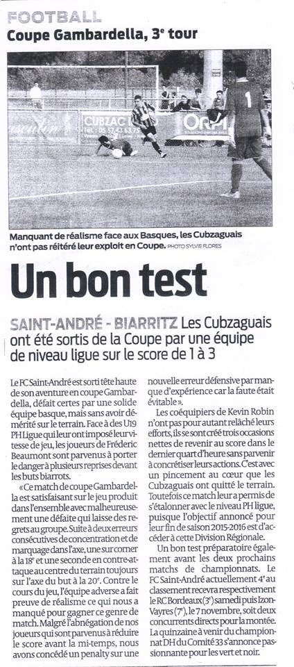 ARTICLE SUD OUEST