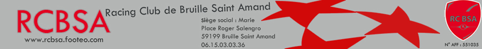 Racing Club de Bruille Saint Amand : site officiel du club de foot de BRUILLE ST AMAND - footeo