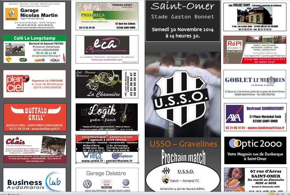 Actualité - US INFOS : USSO - GRAVELINES - Club Football Union Sportive ...